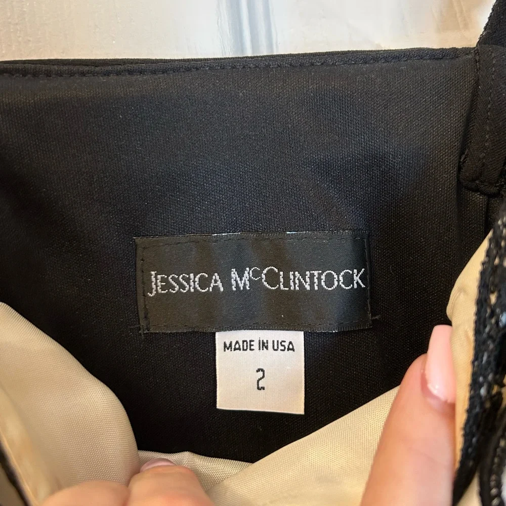 Vintage Jessica McClintock Ruched Dress - Picture 11 of 11